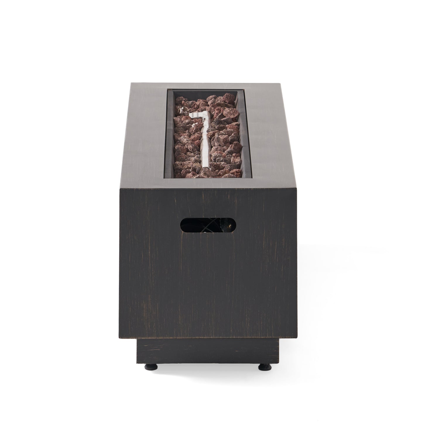 Rectangular Iron Propane Fire Pit With Tank Holder