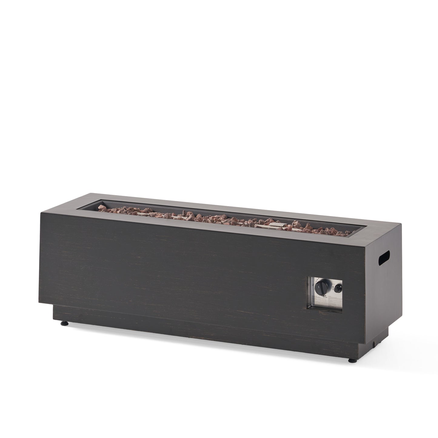 Rectangular Iron Propane Fire Pit With Tank Holder
