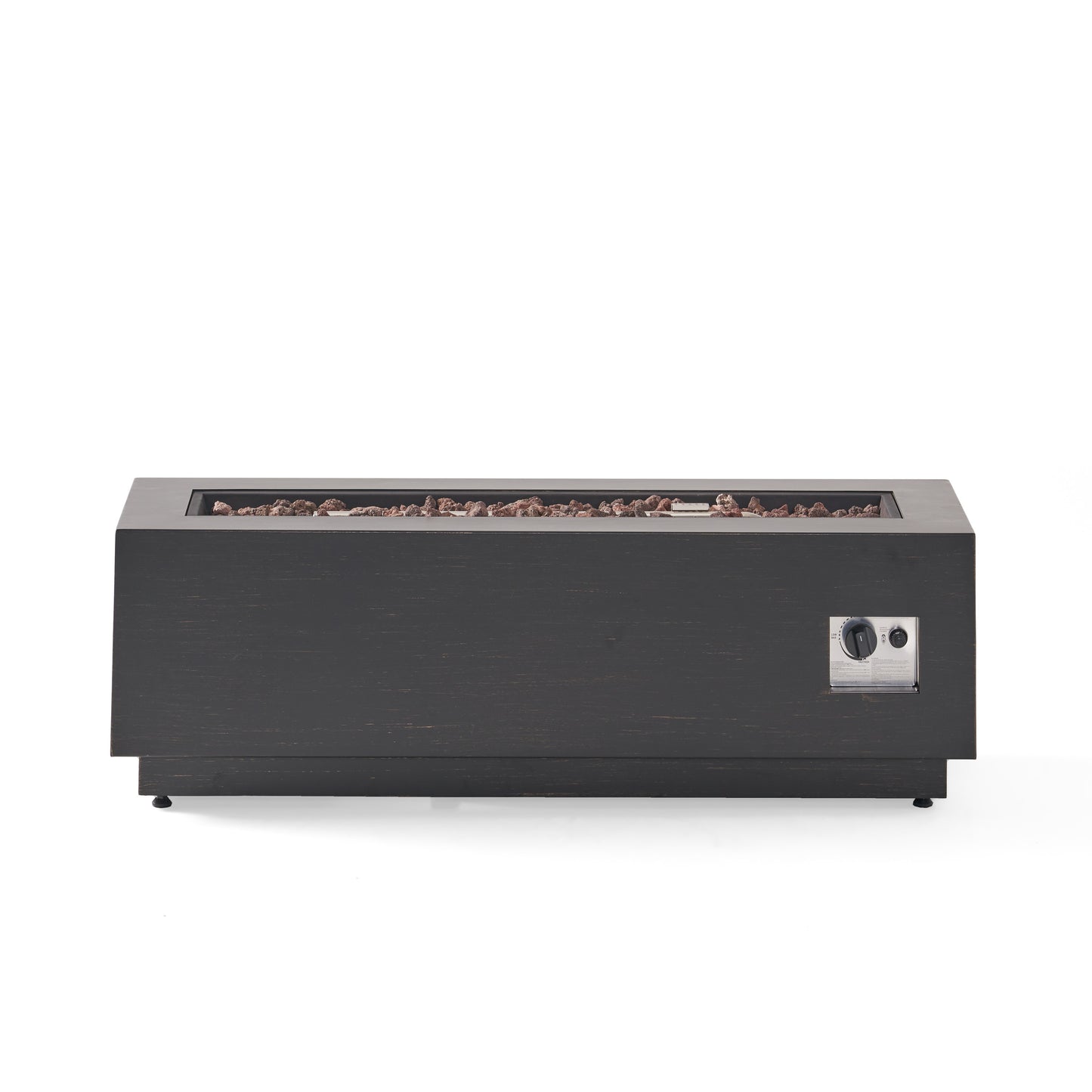 Rectangular Iron Propane Fire Pit With Tank Holder