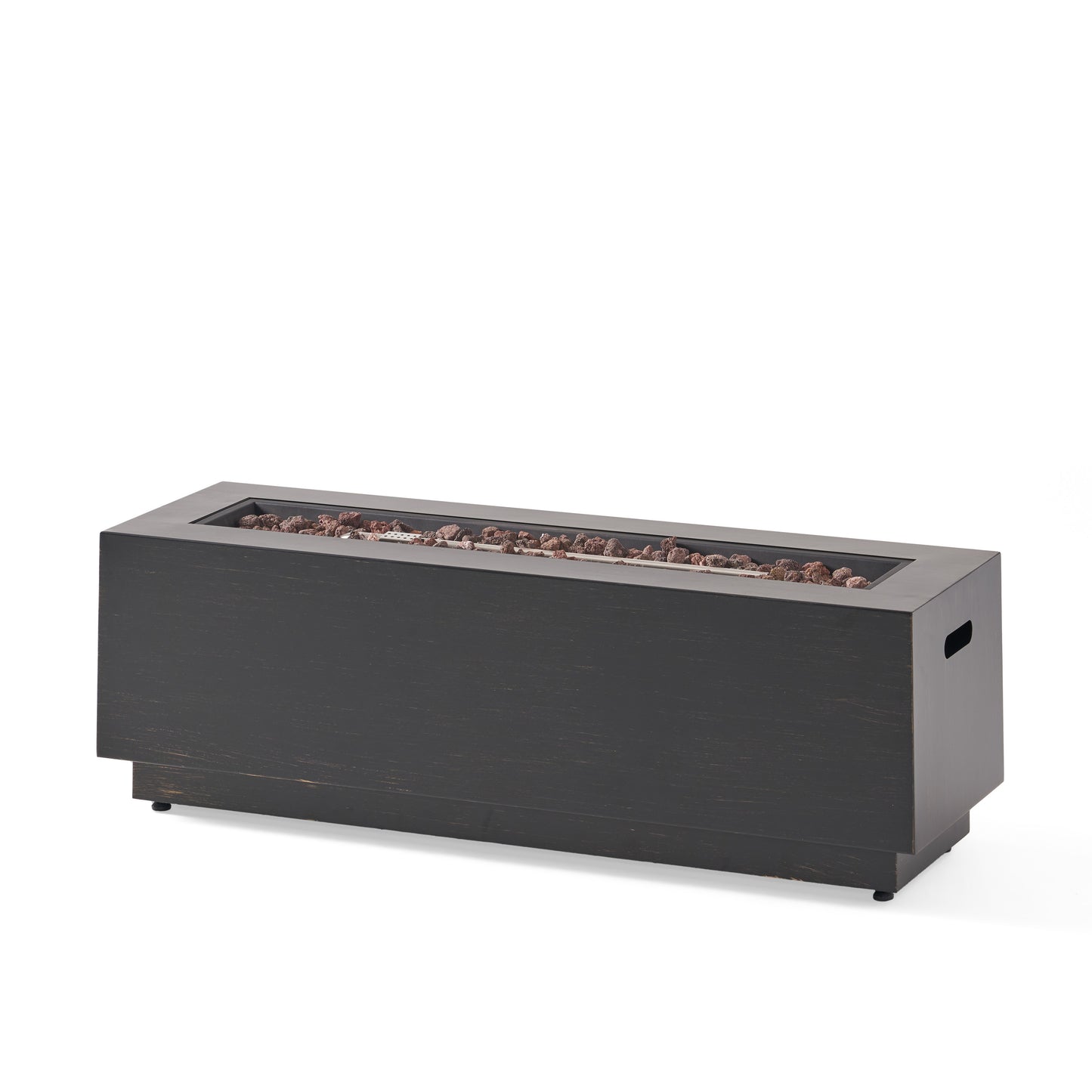 Rectangular Iron Propane Fire Pit With Tank Holder