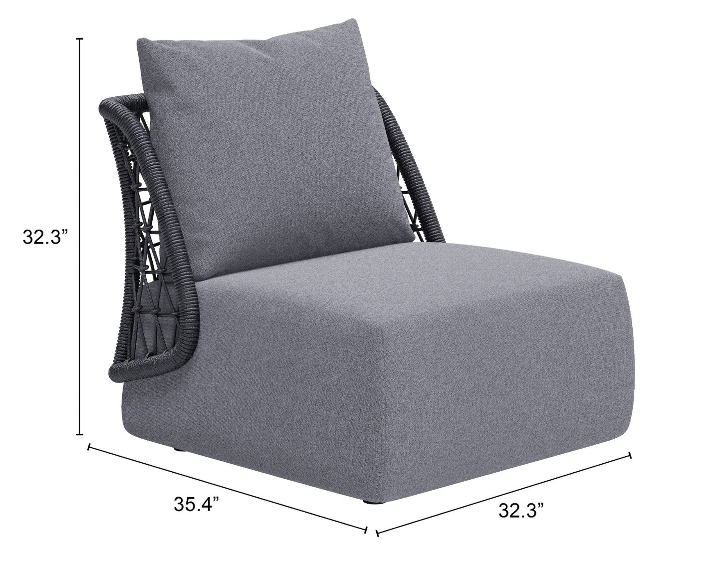 Mekan Accent Chair Gray