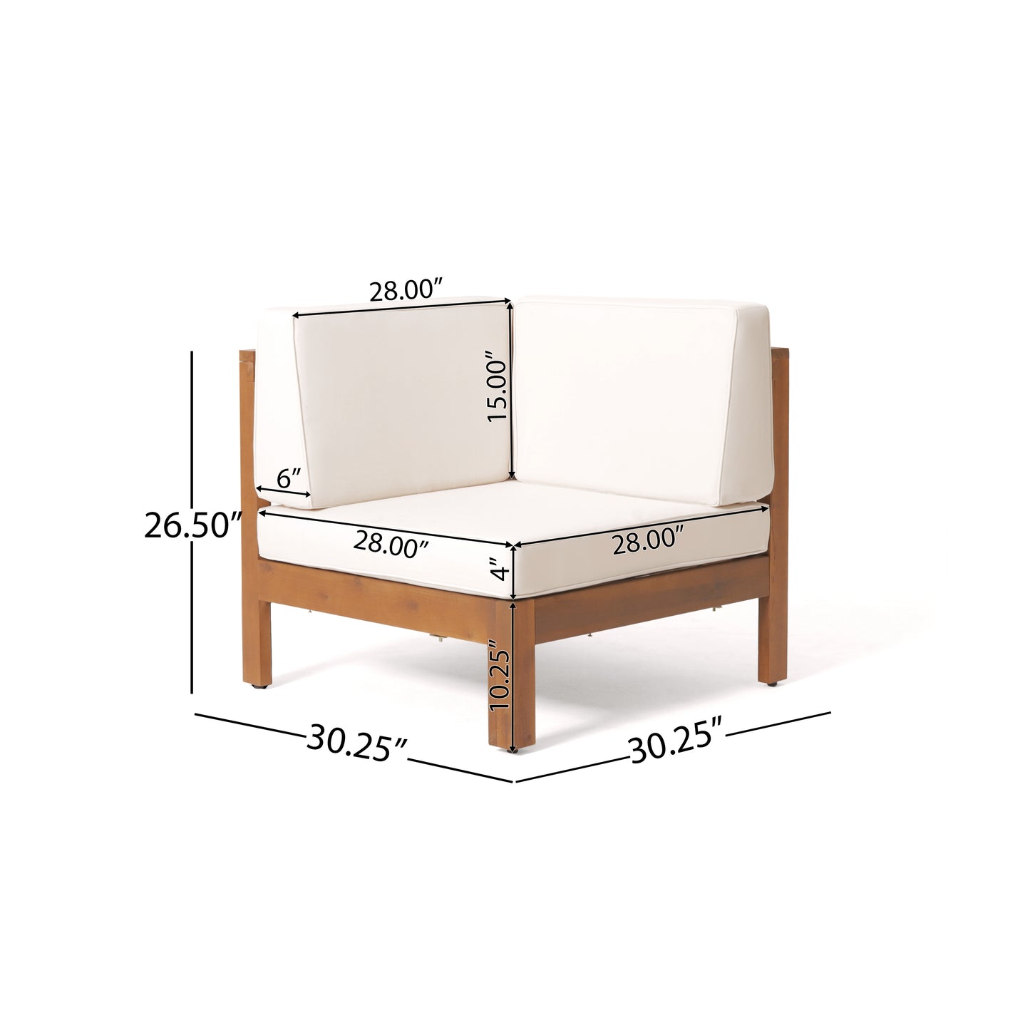 Oana Outdoor Wooden Sectional Set