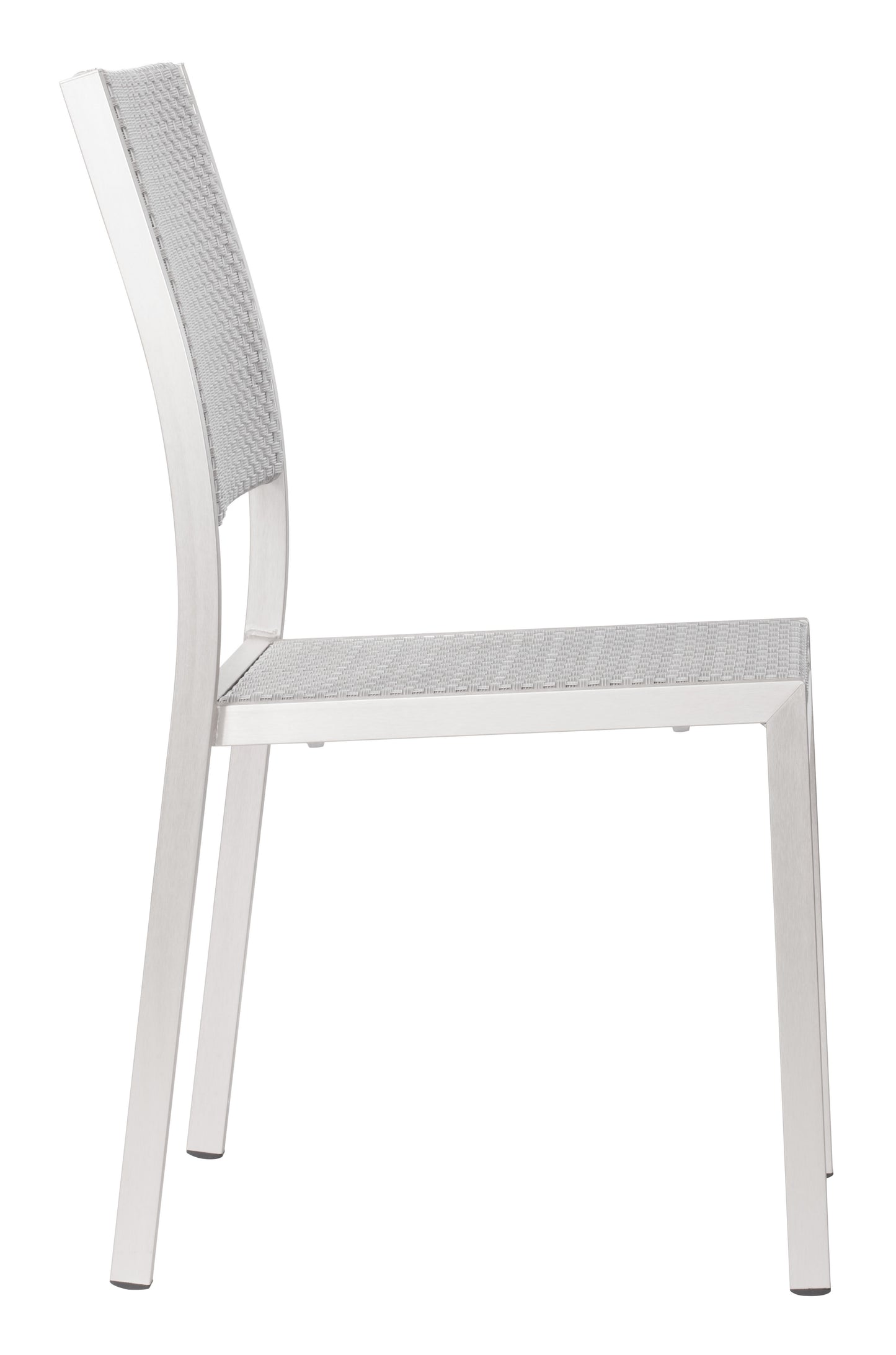 Metropolitan Armless Dining Chair Gray & Silver (Pack of 2)