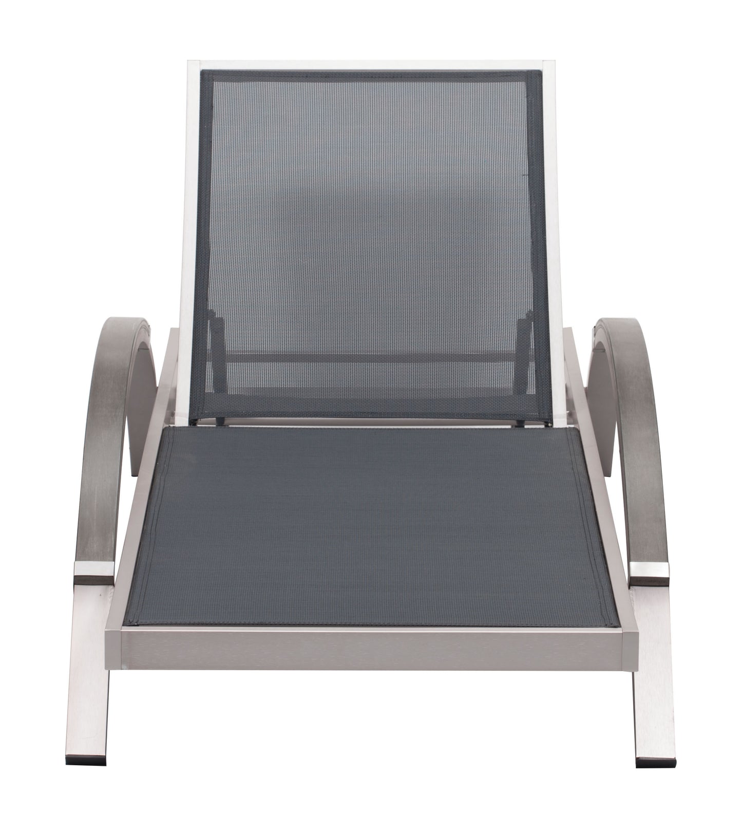 Metropolitan Chaise Lounge Gray & Silver