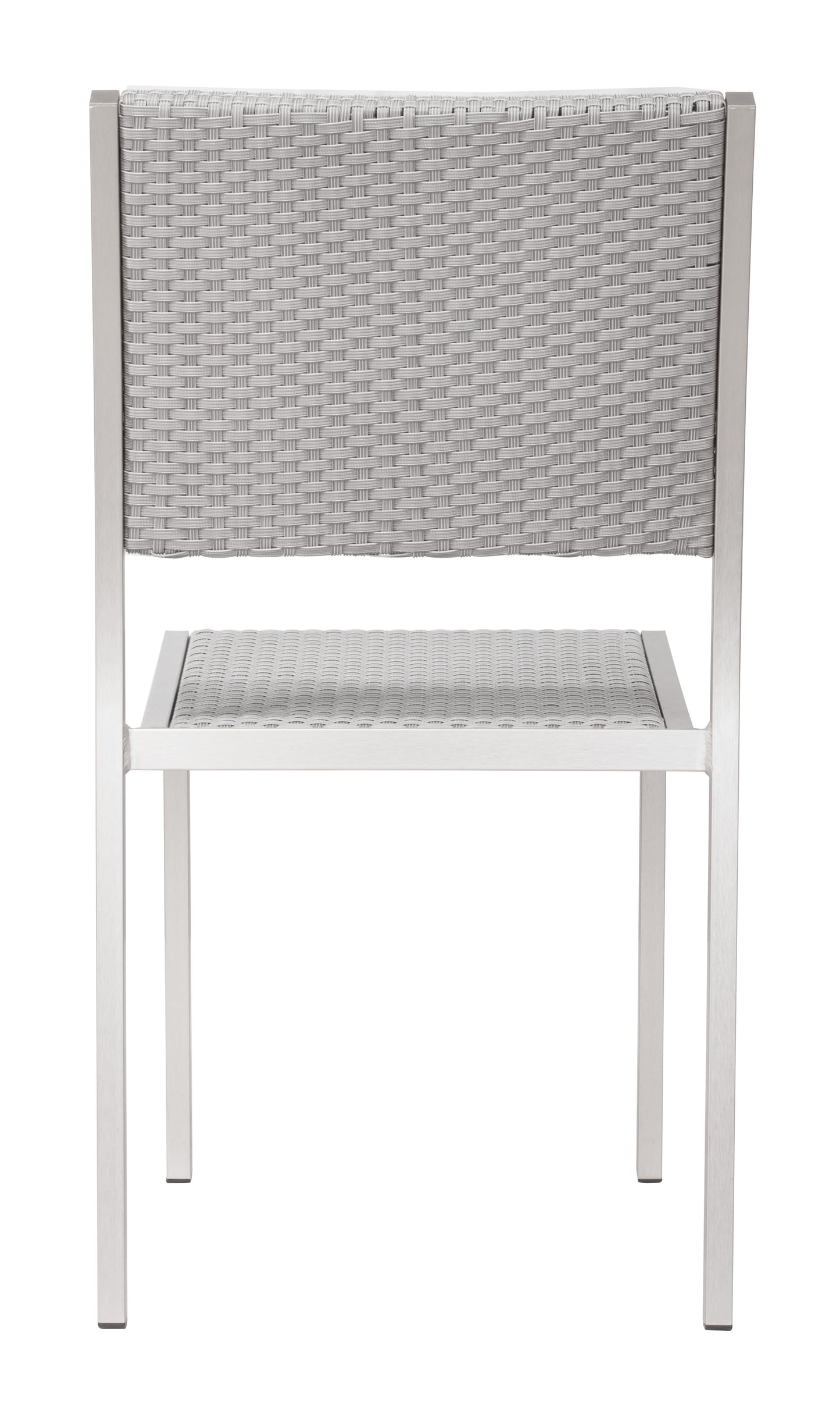 Metropolitan Armless Dining Chair Gray & Silver (Pack of 2)
